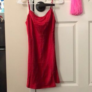 White Fox Red Slip Dress